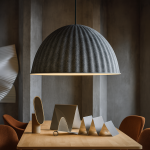 “AuraBell” Acoustic Pendant – Light Grey Ø 55 cm