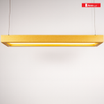 Golden Rectangle Shape Led 4 Feet Modern Linear Light - Image 5