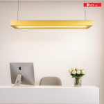 Golden Rectangle Shape Led 4 Feet Modern Linear Light - Image 6