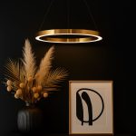 PVD Coated Donut Light – Luxury Modern LED Pendant - Image 4