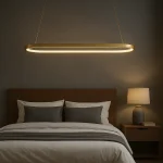 Golden Eclairs Shape LED 4 Feet Modern Chandelier - Image 2