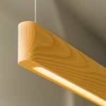 Pine Wood Curved Pendant Led Linear Light- 20w