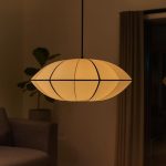 Wabi Sabi Beige Ribbon Pendant Light (Dia- 1.5ft, H- 12 Inches)