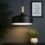 Acco LED “Marseille” Black Aluminum Hanging Light (⌀36cm, Height 30cm) - Image 3