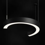 Black Semi Ring "C" Shaped Led Light | 6oomm| 30 W