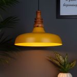 Acco LED “Marseille” Yellow Aluminum Hanging Light (⌀36cm, Height 25cm) - Image 2