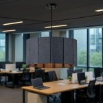 Grey Basket – Luxury Acoustic Pendant Light (60cm Ø x 35cm H)