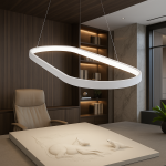 White Eclairs Shape Led Modern Chandelier(4 ft by 1.5 Ft)