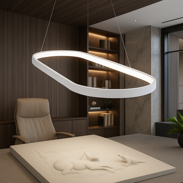 White Eclairs Shape Led Modern Chandelier(4 ft by 1.5 Ft)