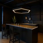 Black Hollow Hexagon Led Light | 6oomm| 40 W